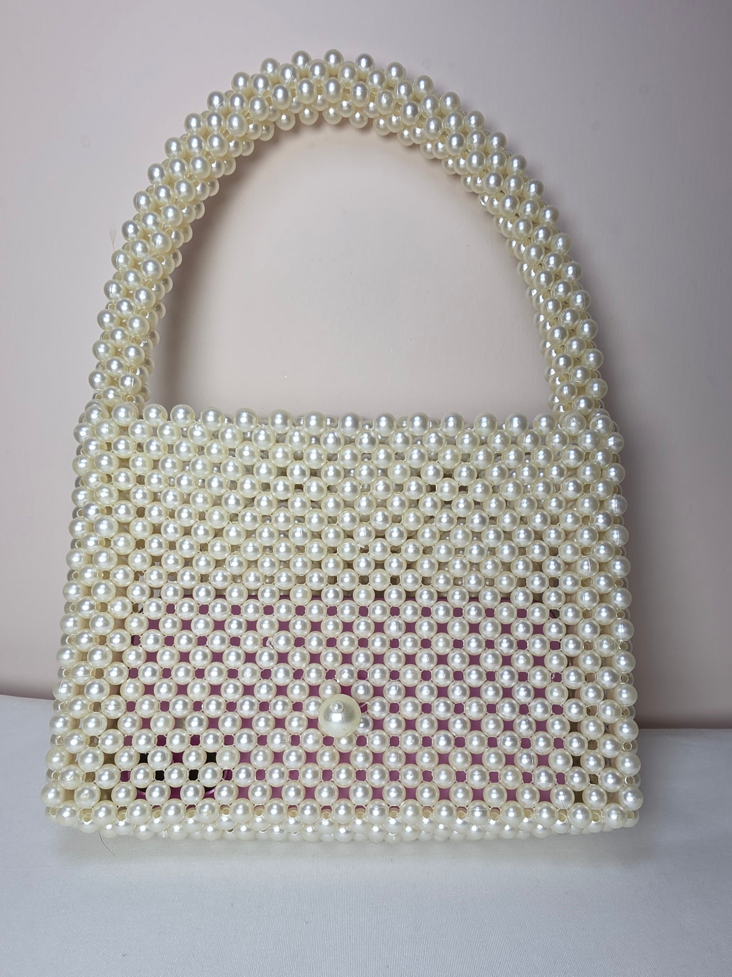 Elegant Pearl Beaded Handbag - BIG