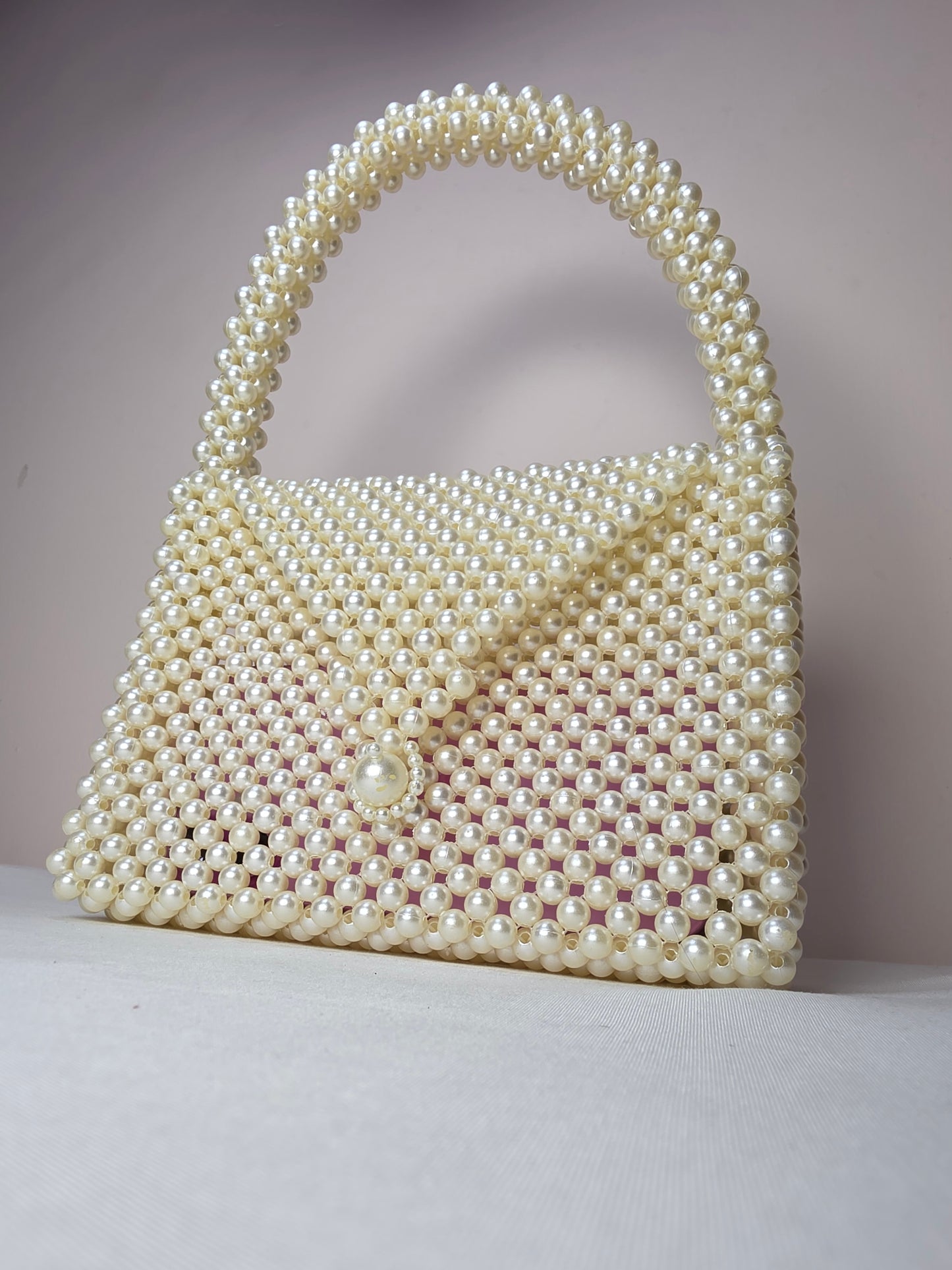 Elegant Pearl Beaded Handbag - BIG