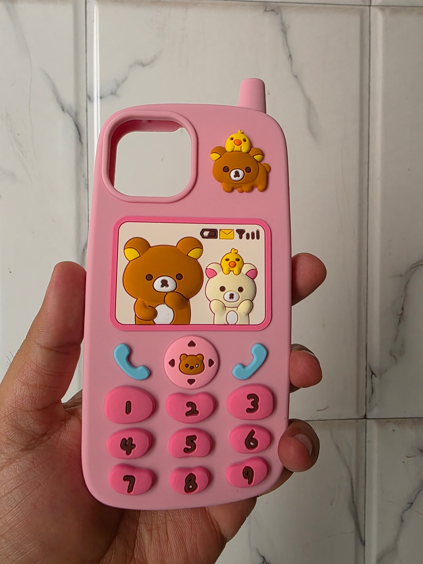 Mobile Shape Bear Silicone Protective Phone Case