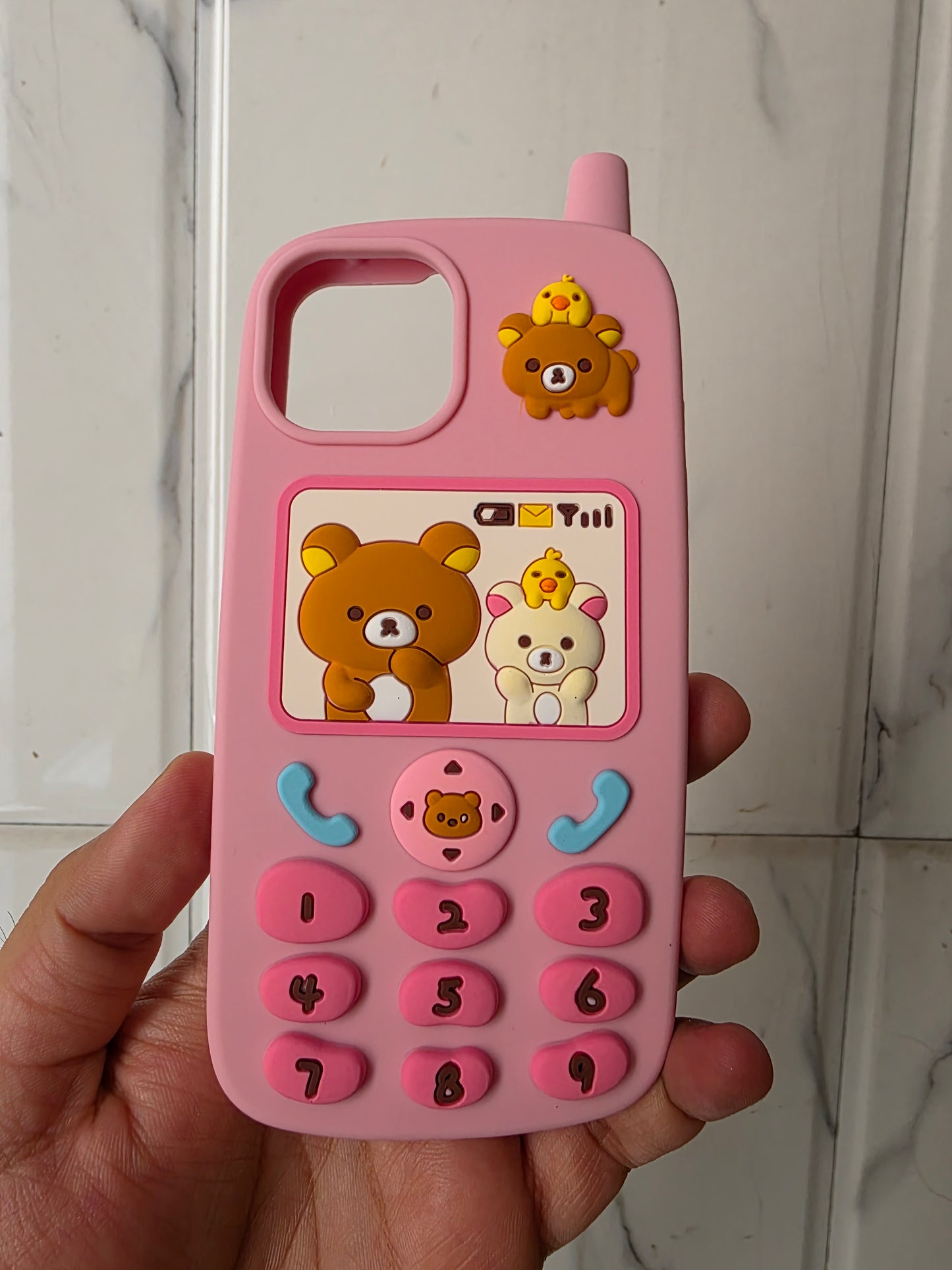 Mobile Shape Bear Silicone Protective Phone Case