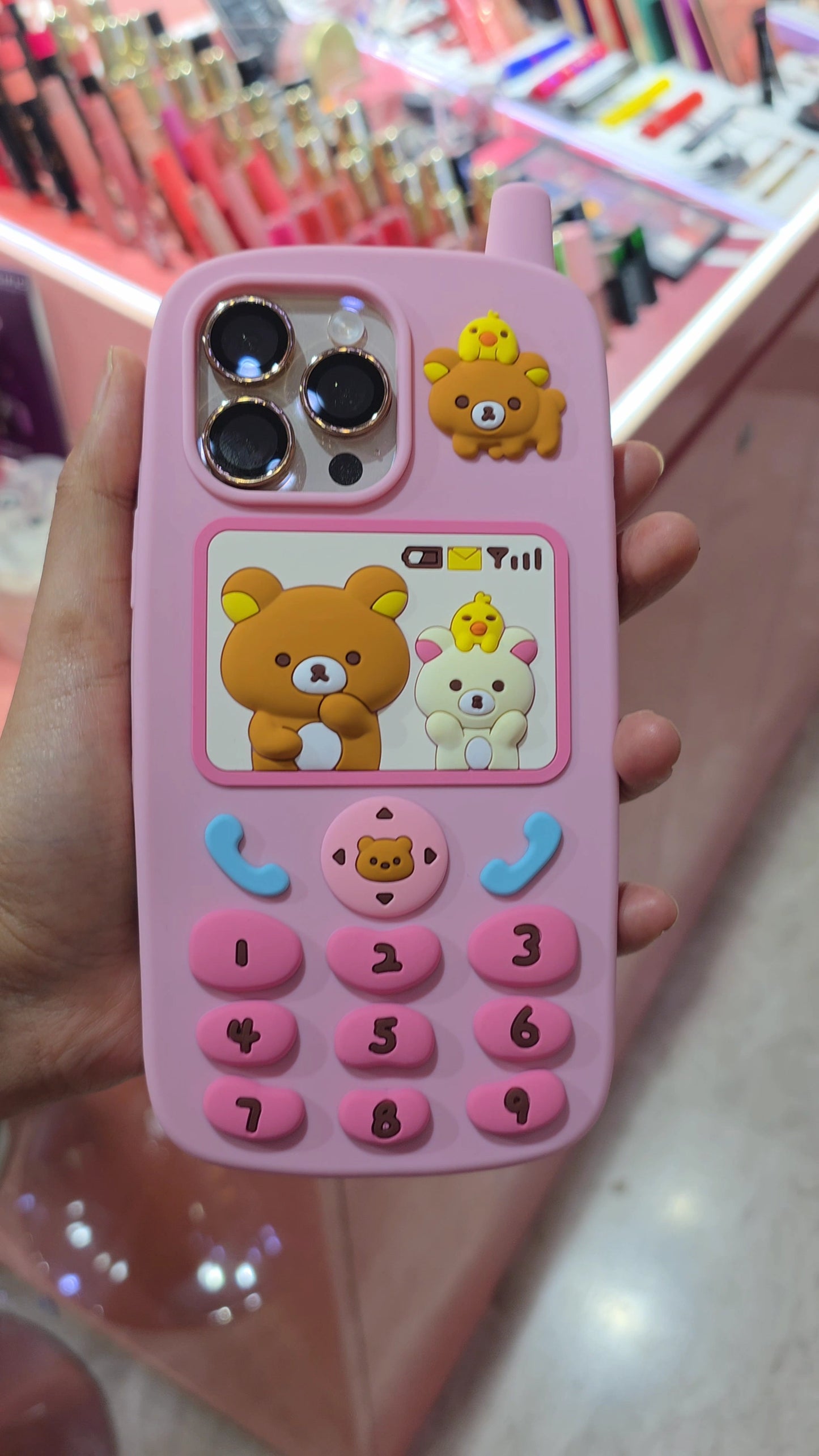 Mobile Shape Bear Silicone Protective Phone Case