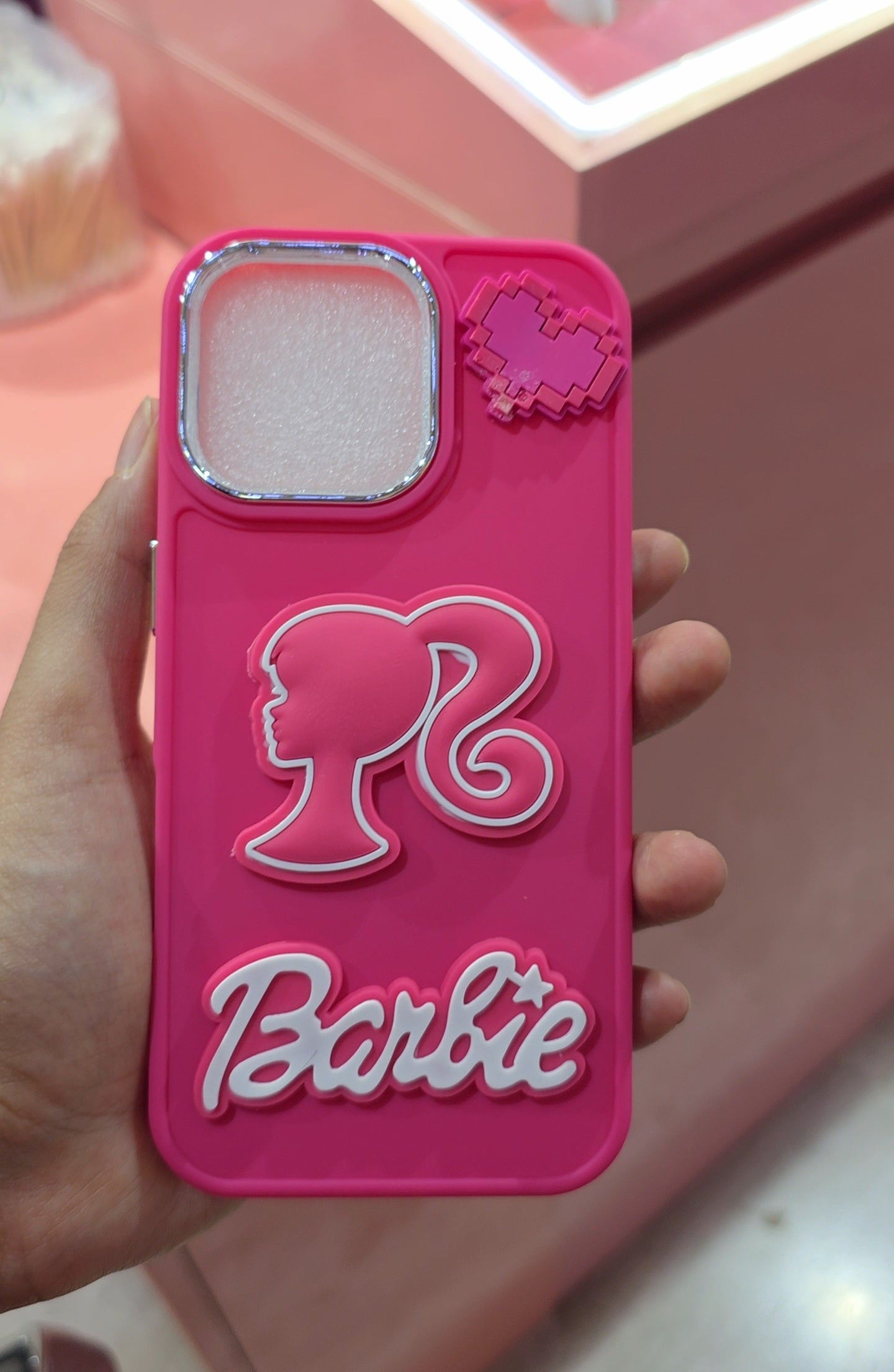 3D Barbie Silicone Soft Phone Case with charm