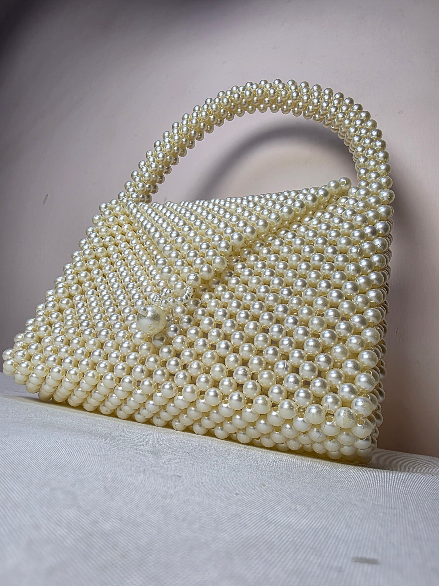 Elegant Pearl Beaded Handbag - BIG